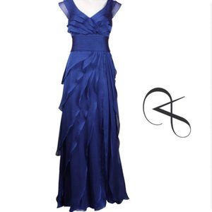 ADRIANNA PAPELL Occasions Tiered Chiffon Dress